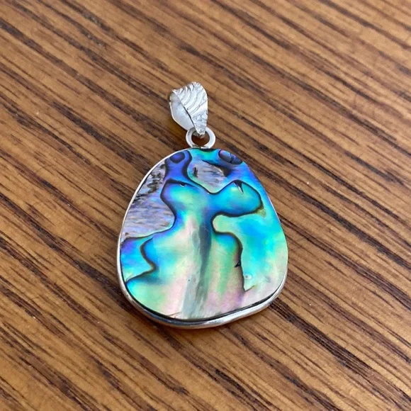 Abalone Shell Sterling silver pendant - Picture 3 of 3